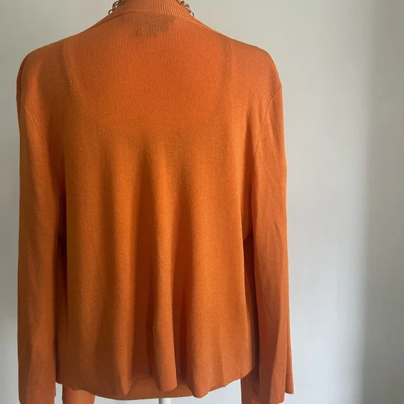 Per Se Orange 2 piece set Women's  Sweater Set - Picture 5 of 13